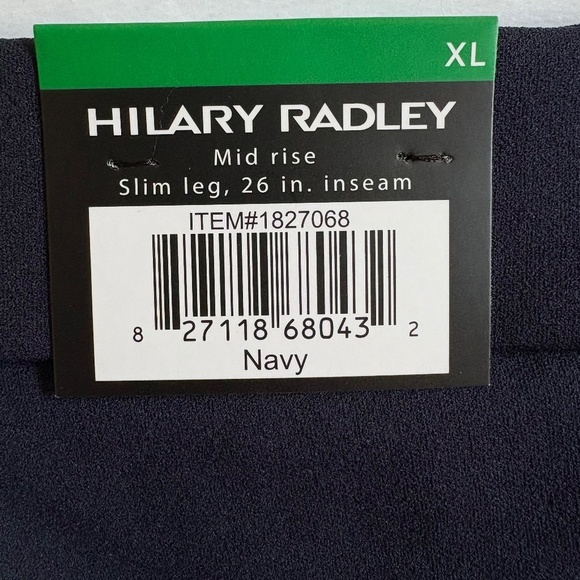Hilary Radley Ladies' Pull On Crepe Pants, Stretch, Navy Blue, XL, NWT - Picture 5 of 13